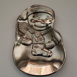 Gorham Silverplate Snowman Plate